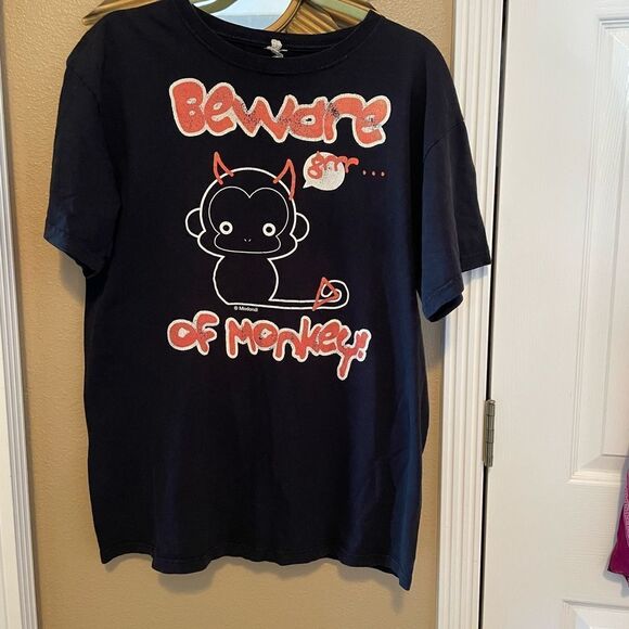 Beware Of Monkey Modondi Novelty Shirt Devil Monkey L - Picture 2 of 13
